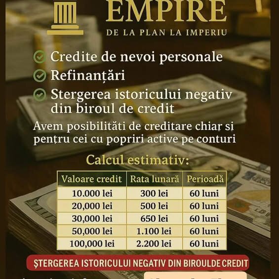 Credit Empire - Intermediere credite bancare, refinantari rapide